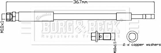 Borg & Beck BBH8805 - Flessibile del freno autozon.pro