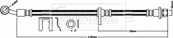 Borg & Beck BBH8399 - Flessibile del freno autozon.pro