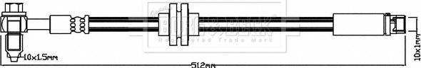 Borg & Beck BBH8364 - Flessibile del freno autozon.pro