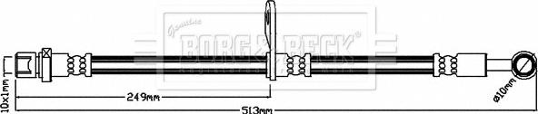 Borg & Beck BBH8254 - Flessibile del freno autozon.pro