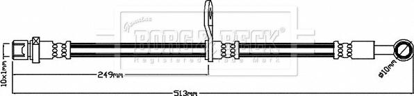 Borg & Beck BBH8253 - Flessibile del freno autozon.pro