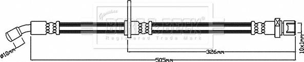 Borg & Beck BBH8261 - Flessibile del freno autozon.pro