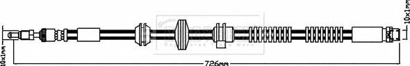 Borg & Beck BBH8267 - Flessibile del freno autozon.pro