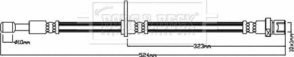 Borg & Beck BBH8205 - Flessibile del freno autozon.pro