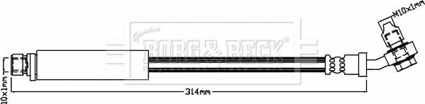 Borg & Beck BBH8285 - Flessibile del freno autozon.pro