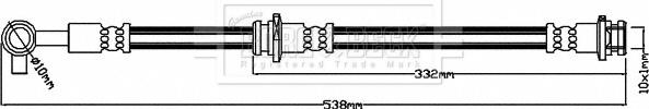 Borg & Beck BBH8232 - Flessibile del freno autozon.pro