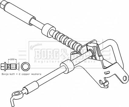 Borg & Beck BBH8798 - Flessibile del freno autozon.pro