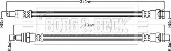 Borg & Beck BBH8753 - Flessibile del freno autozon.pro