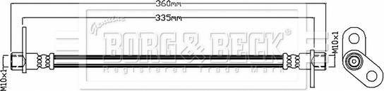 Borg & Beck BBH8757 - Flessibile del freno autozon.pro