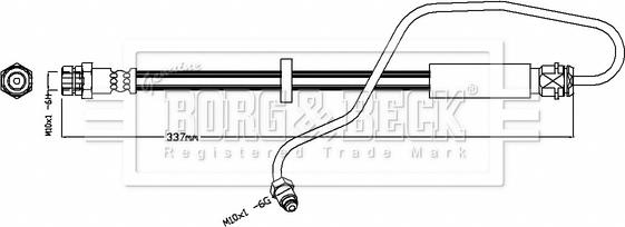 Borg & Beck BBH8717 - Flessibile del freno autozon.pro