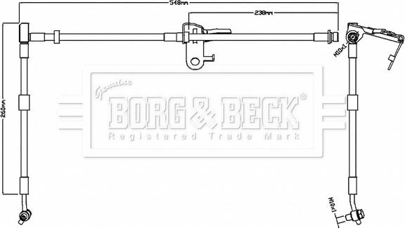 Borg & Beck BBH8739 - Flessibile del freno autozon.pro