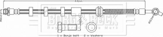 Borg & Beck BBH8734 - Flessibile del freno autozon.pro