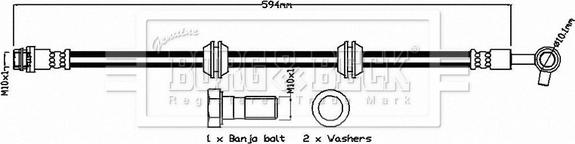 Borg & Beck BBH8735 - Flessibile del freno autozon.pro