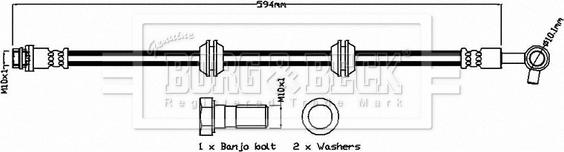 Borg & Beck BBH8736 - Flessibile del freno autozon.pro