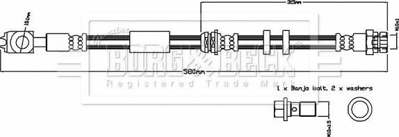 Borg & Beck BBH8731 - Flessibile del freno autozon.pro