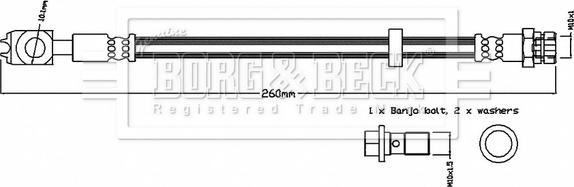 Borg & Beck BBH8732 - Flessibile del freno autozon.pro