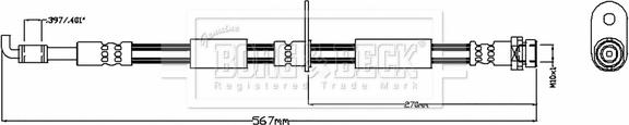 Borg & Beck BBH8721 - Flessibile del freno autozon.pro