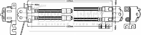 Borg & Beck BBH8773 - Flessibile del freno autozon.pro