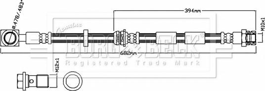 Borg & Beck BBH8772 - Flessibile del freno autozon.pro