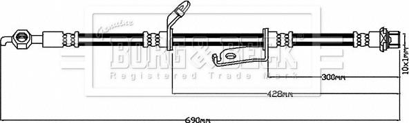 Borg & Beck BBH7945 - Flessibile del freno autozon.pro