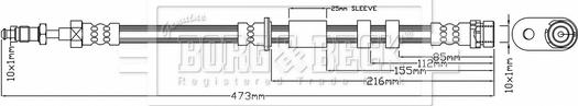 Borg & Beck BBH7954 - Flessibile del freno autozon.pro