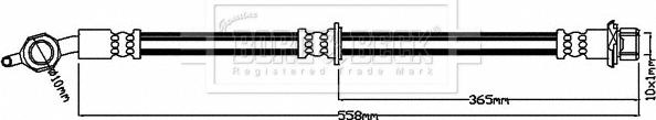 Borg & Beck BBH7968 - Flessibile del freno autozon.pro