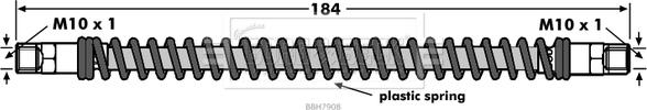 Borg & Beck BBH7908 - Flessibile del freno autozon.pro