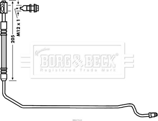 Borg & Beck BBH7910 - Flessibile del freno autozon.pro