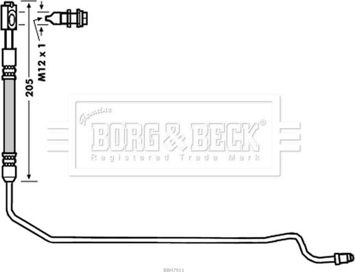 Borg & Beck BBH7911 - Flessibile del freno autozon.pro