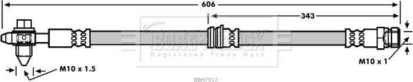 Borg & Beck BBH7912 - Flessibile del freno autozon.pro