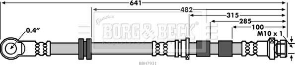 Borg & Beck BBH7931 - Flessibile del freno autozon.pro