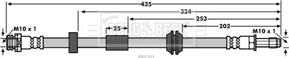 Borg & Beck BBH7921 - Flessibile del freno autozon.pro