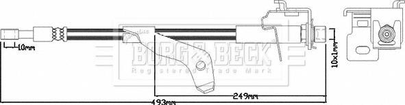 Borg & Beck BBH7973 - Flessibile del freno autozon.pro