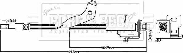 Borg & Beck BBH7972 - Flessibile del freno autozon.pro