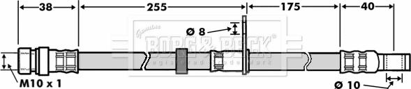 Borg & Beck BBH7498 - Flessibile del freno autozon.pro