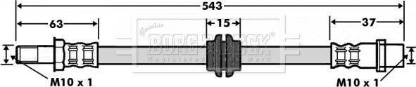 Borg & Beck BBH7497 - Flessibile del freno autozon.pro