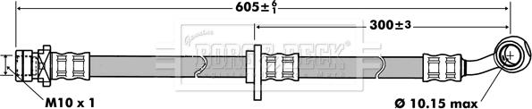 Borg & Beck BBH7441 - Flessibile del freno autozon.pro