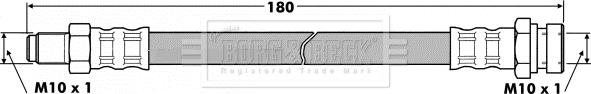 Borg & Beck BBH7453 - Flessibile del freno autozon.pro