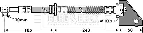 Borg & Beck BBH7463 - Flessibile del freno autozon.pro