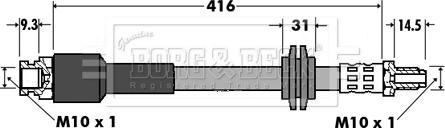 Borg & Beck BBH7425 - Flessibile del freno autozon.pro