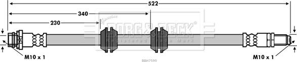 Borg & Beck BBH7599 - Flessibile del freno autozon.pro