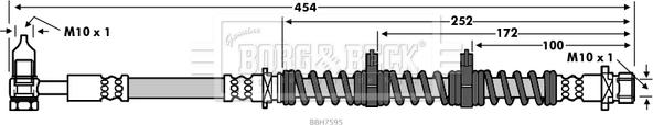 Borg & Beck BBH7595 - Flessibile del freno autozon.pro