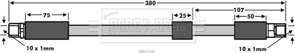 Borg & Beck BBH7546 - Flessibile del freno autozon.pro