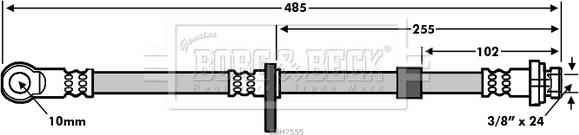 Borg & Beck BBH7555 - Flessibile del freno autozon.pro