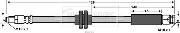 Borg & Beck BBH7569 - Flessibile del freno autozon.pro