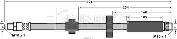 Borg & Beck BBH7562 - Flessibile del freno autozon.pro