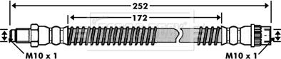 Borg & Beck BBH7511 - Flessibile del freno autozon.pro