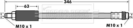 Borg & Beck BBH7513 - Flessibile del freno autozon.pro