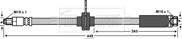 Borg & Beck BBH7587 - Flessibile del freno autozon.pro