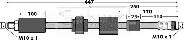 Borg & Beck BBH7530 - Flessibile del freno autozon.pro